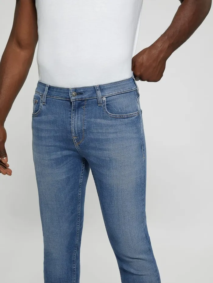 GUESS Jeans and Denim Eco LowRise Slim Straight Jeans Blue 8211 Men
