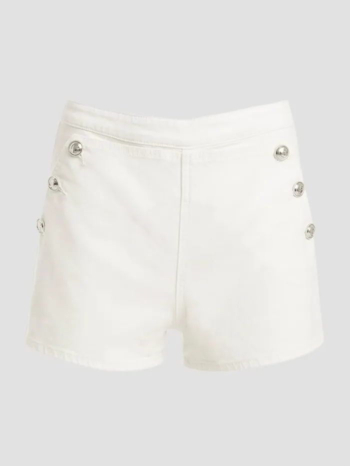 GUESS Jeans and Denim Janae Shorts White 8211 Women
