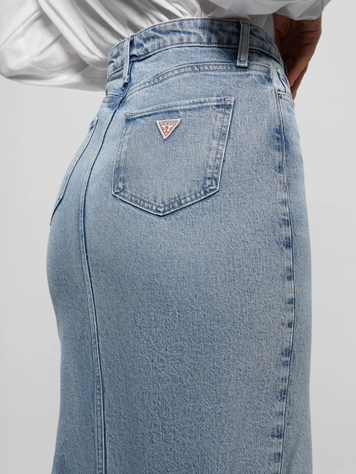GUESS Jeans and Denim Mila Denim Midi Skirt Blue 8211 Women