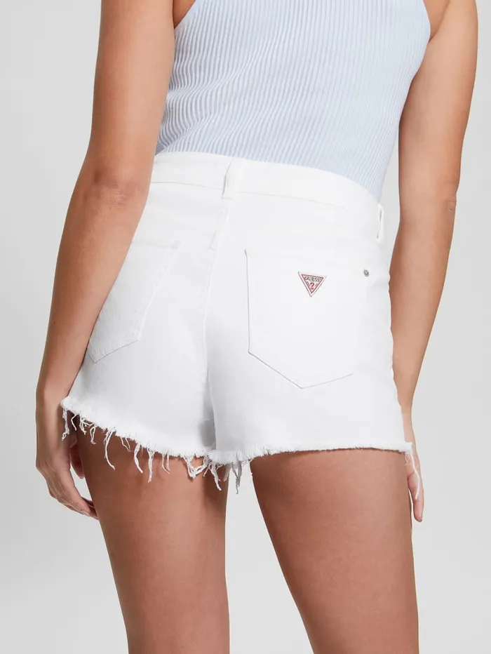 GUESS Jeans and Denim Mom Shorts White 8211 Women