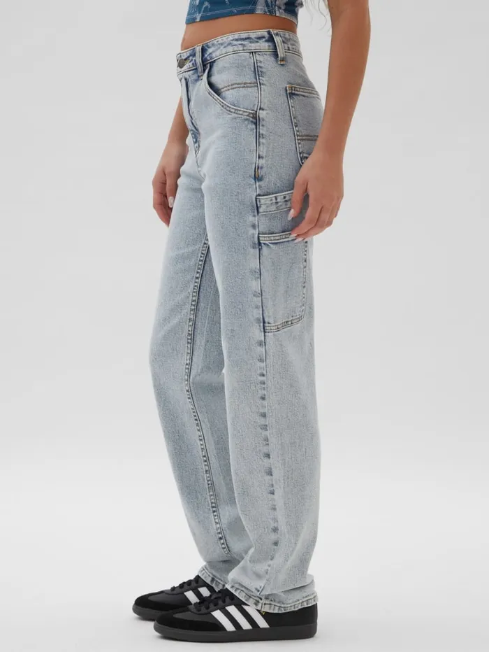 GUESS Jeans and Denim Originals Kit Acid Washed Carpenter Jeans Blue 8211 Women
