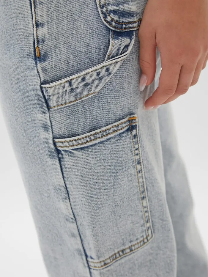GUESS Jeans and Denim Originals Kit Acid Washed Carpenter Jeans Blue 8211 Women