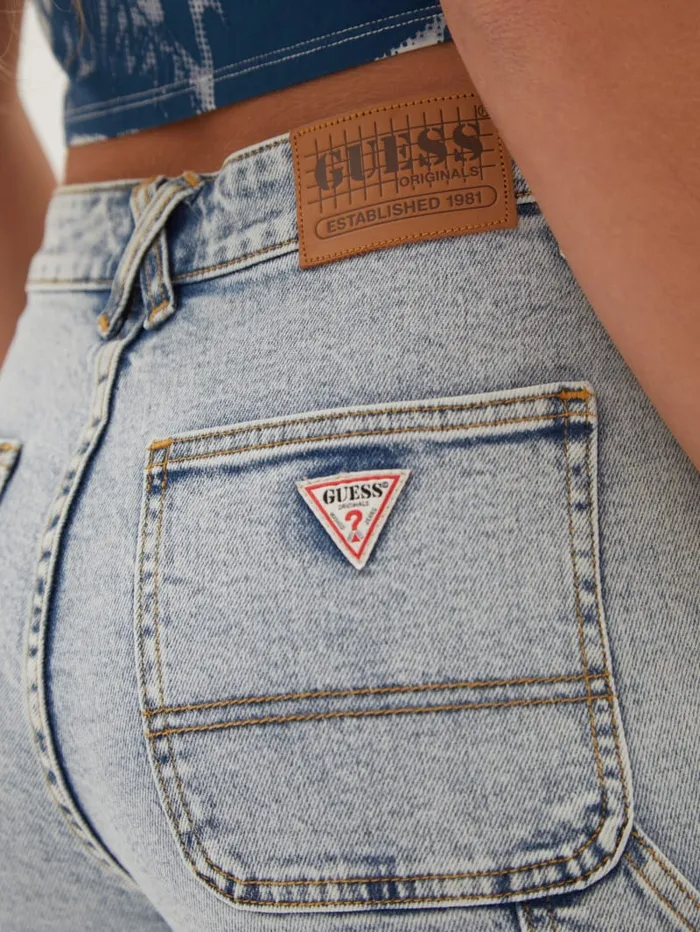 GUESS Jeans and Denim Originals Kit Acid Washed Carpenter Jeans Blue 8211 Women