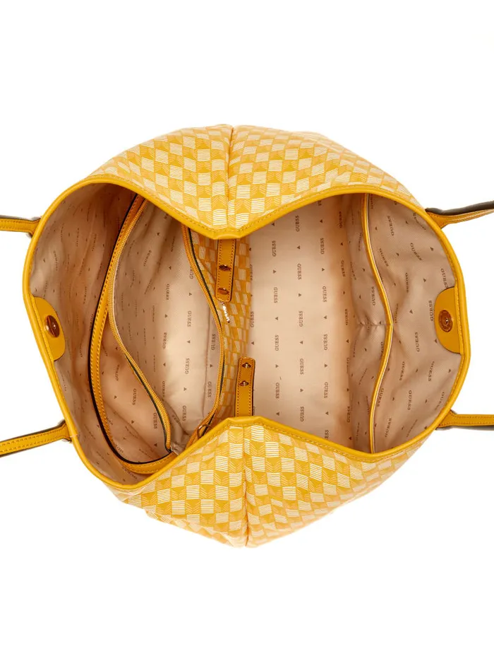 GUESS Logo Bags G Wave Large Tote Set Yellow 8211 Unisex