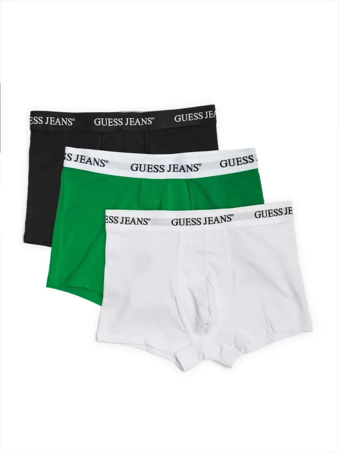 GUESS Men Eco Jeans 3Pack Trunks White 8211 Men