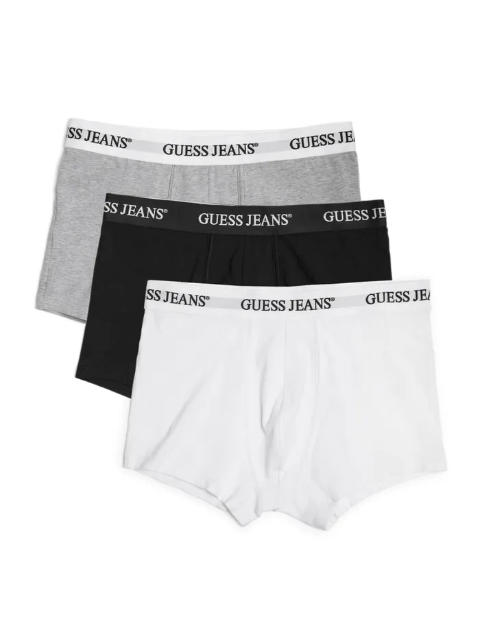GUESS Men Eco Jeans 3Pack Trunks White 8211 Men
