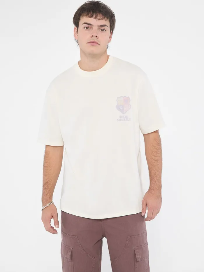 GUESS Men Originals Varsity Graphic Tee White 8211 Men