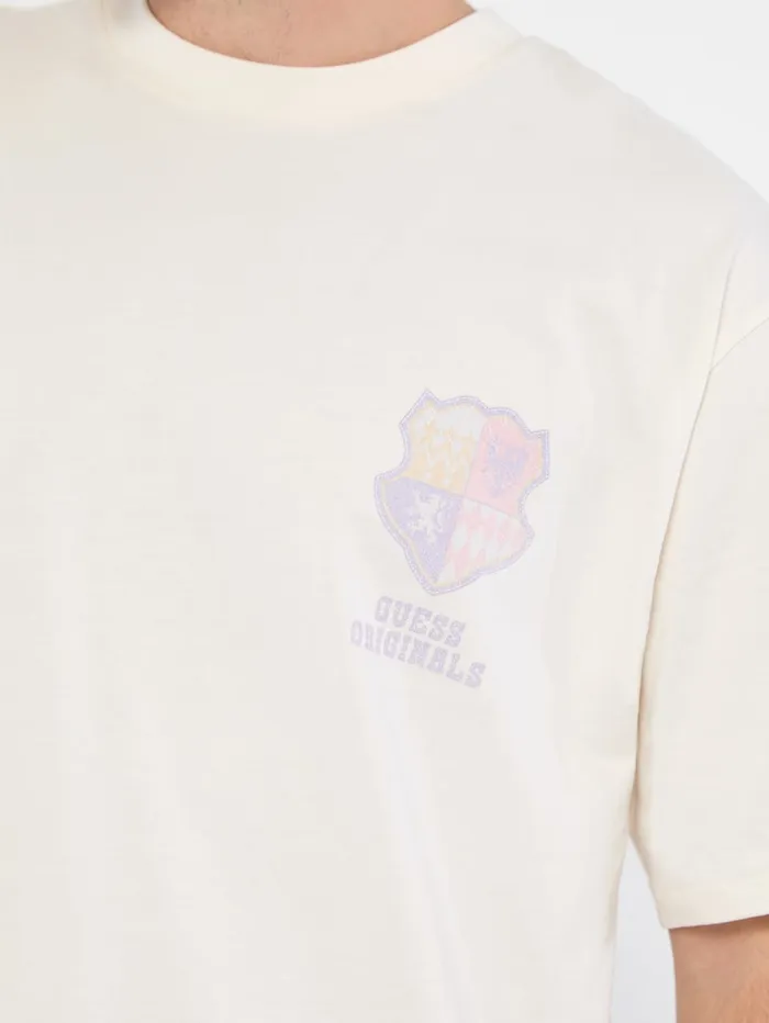 GUESS Men Originals Varsity Graphic Tee White 8211 Men