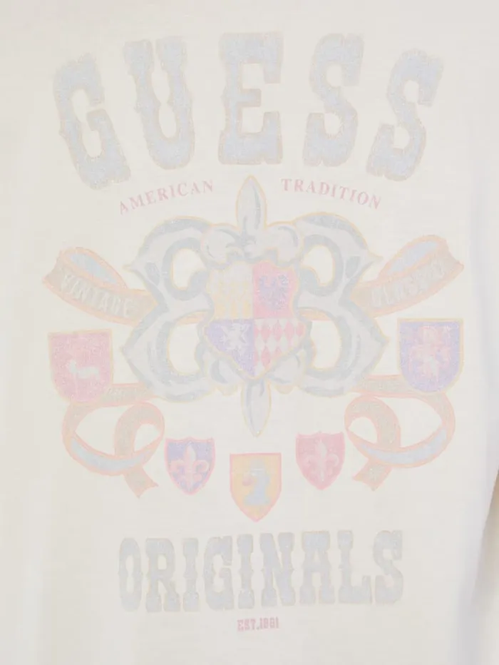 GUESS Men Originals Varsity Graphic Tee White 8211 Men