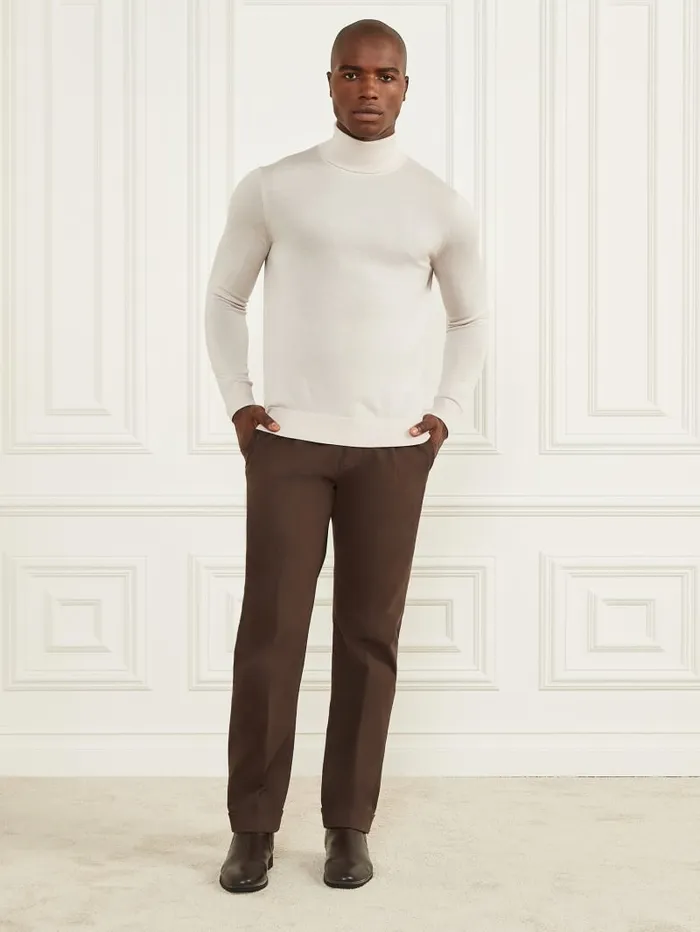 GUESS Pants and Shorts Ethan Twill RollUp Chino Pant Brown 8211 Men