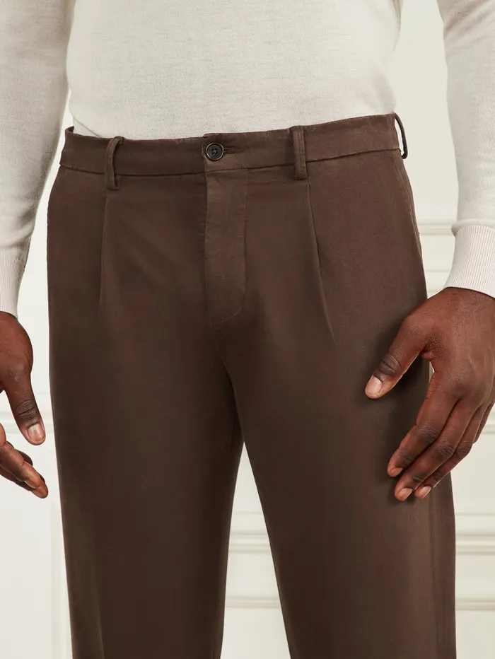 GUESS Pants and Shorts Ethan Twill RollUp Chino Pant Brown 8211 Men