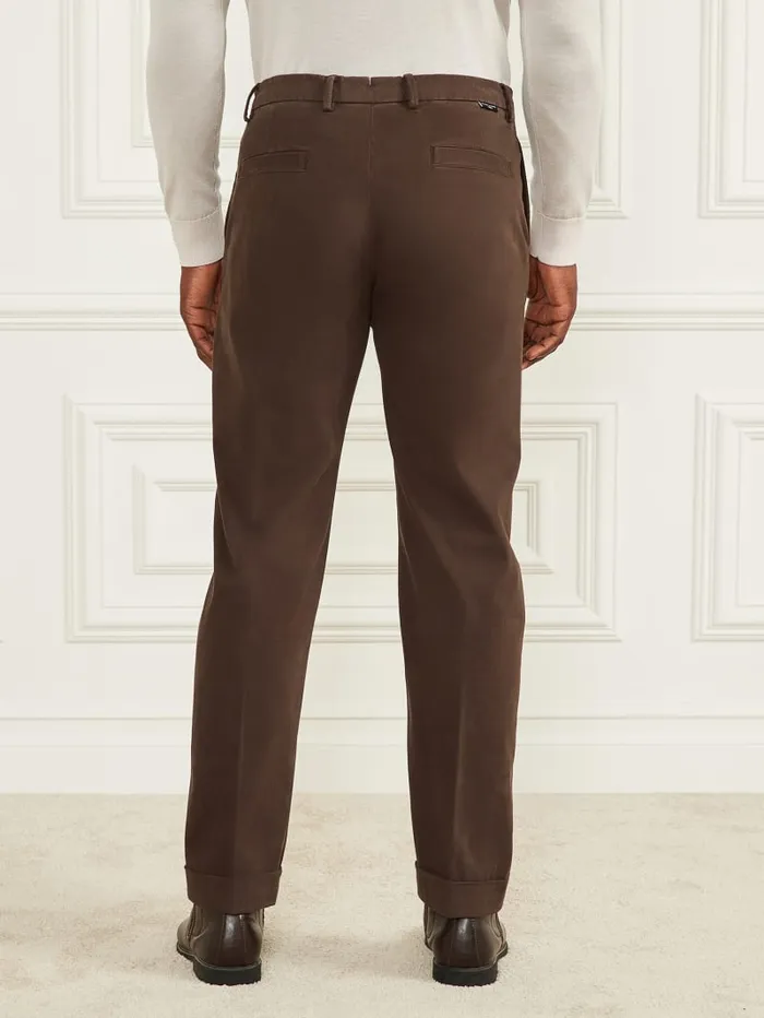 GUESS Pants and Shorts Ethan Twill RollUp Chino Pant Brown 8211 Men