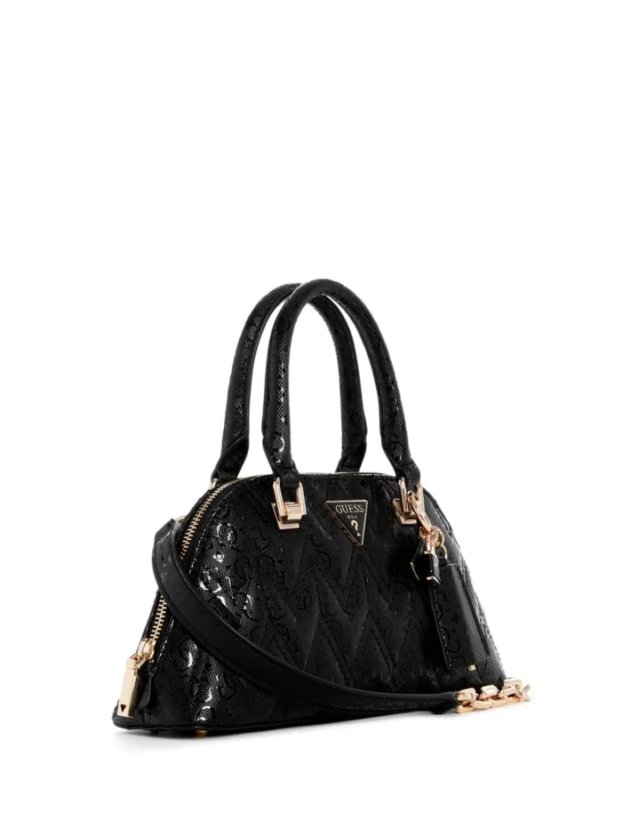 GUESS Sale Adelard Dome Satchel Black 8211 Women