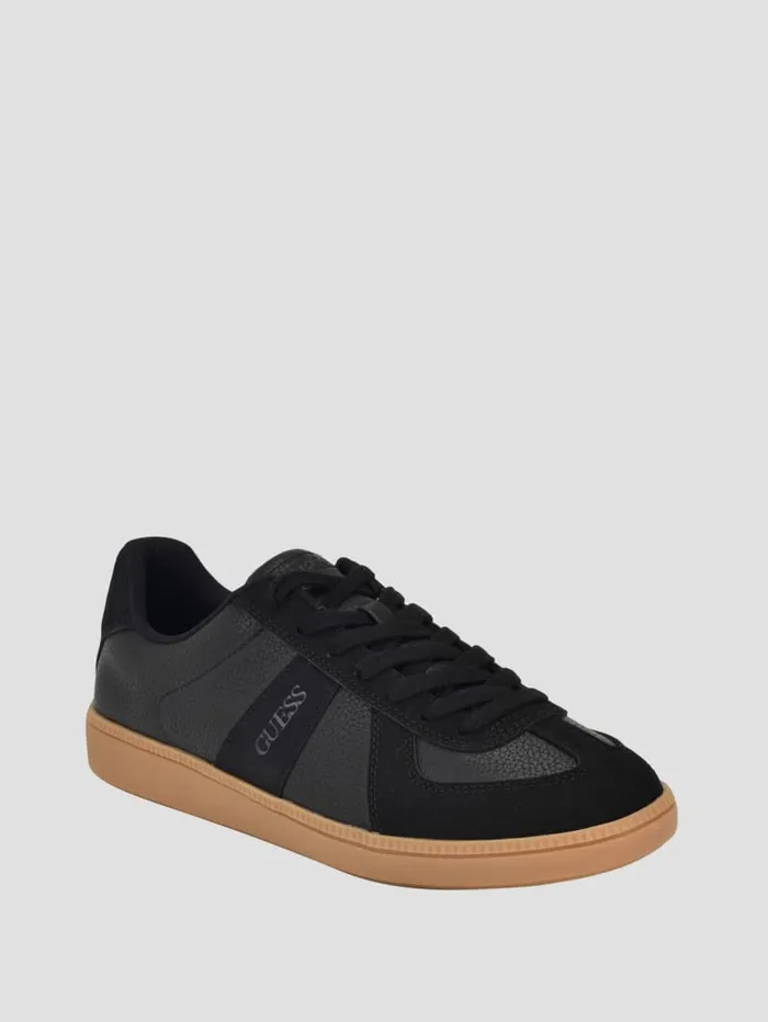 GUESS Sale Bishan FauxLeather Sneakers Gray 8211 Women