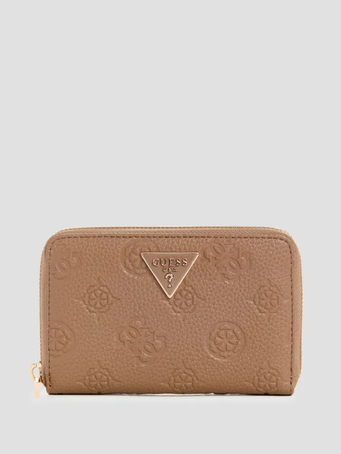 GUESS Sale Cresidia Medium ZipAround Wallet Brown 8211 Women