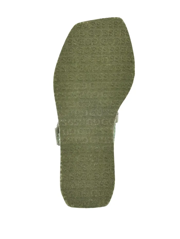 GUESS Sale Dawsin Rhinestone Wedges Green 8211 Women