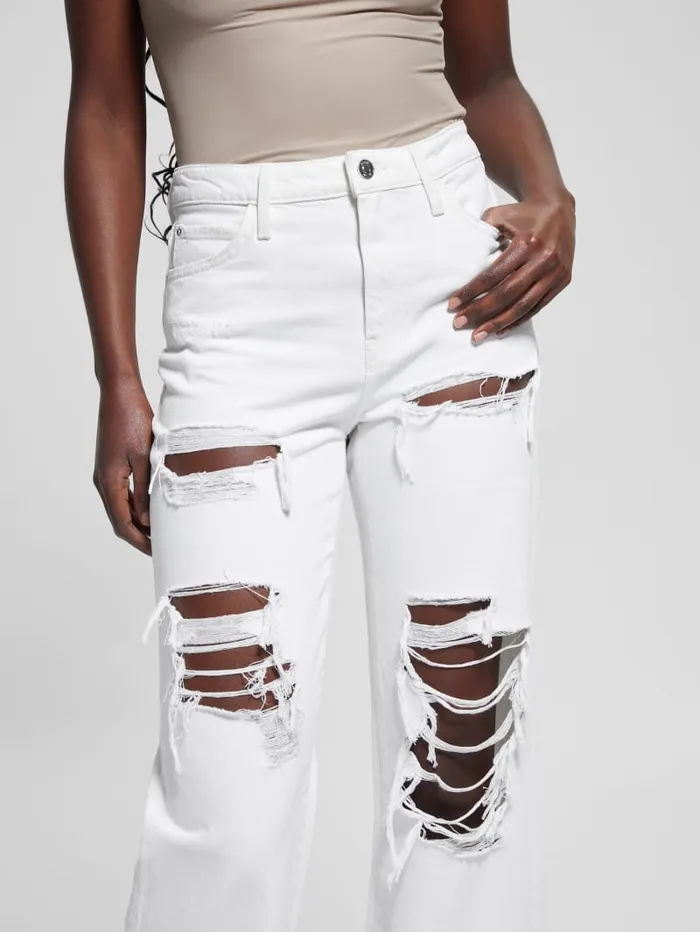 GUESS Sale Eco 03990s Destroyed Jeans White 8211 Women