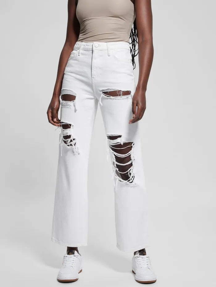 GUESS Sale Eco 03990s Destroyed Jeans White 8211 Women