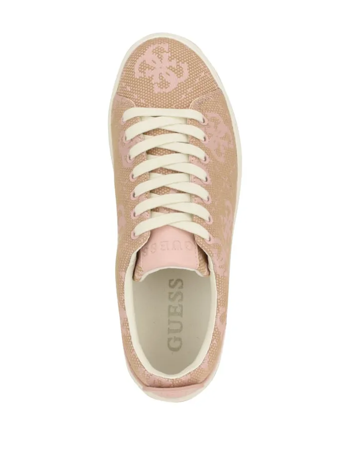 GUESS Sale Giaa Logo Print LowTop Sneakers Pink 8211 Women