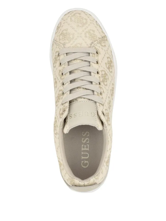 GUESS Sale Giaa Logo Print LowTop Sneakers Pink 8211 Women