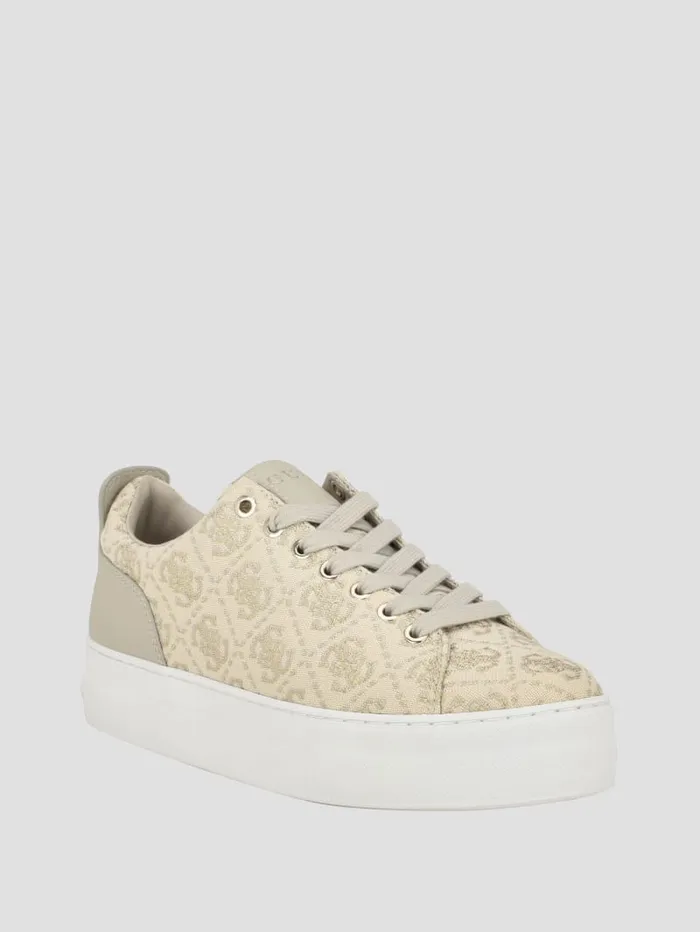 GUESS Sale Giaa Logo Print LowTop Sneakers Pink 8211 Women