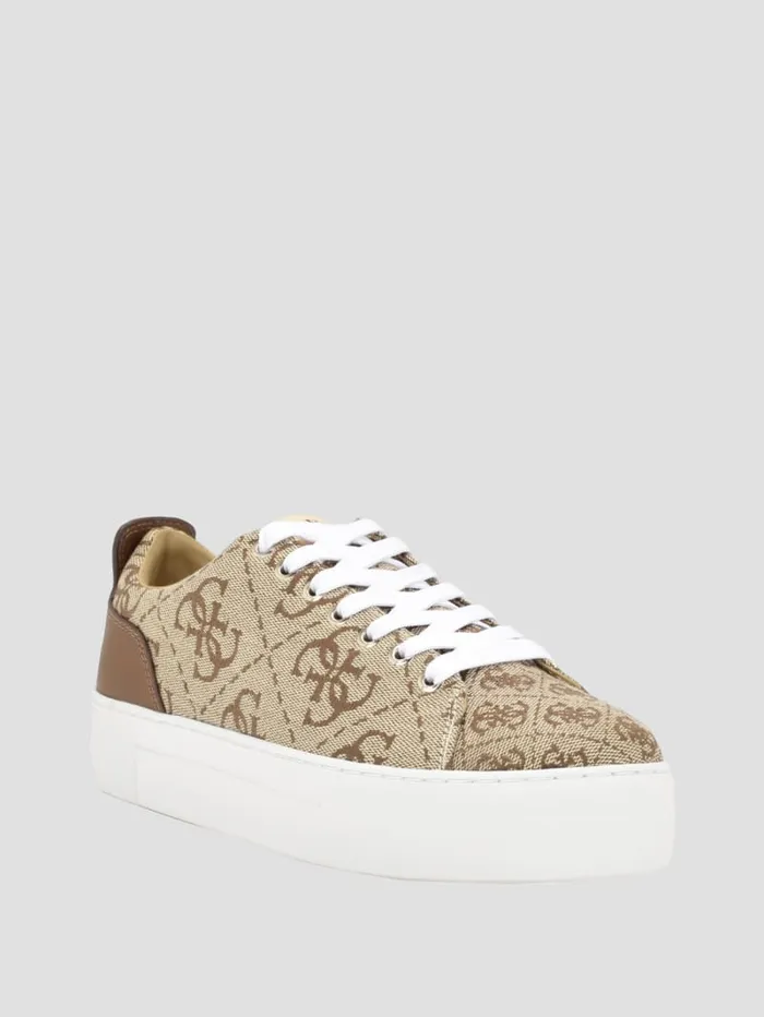 GUESS Sale Giaa Logo Print LowTop Sneakers Pink 8211 Women