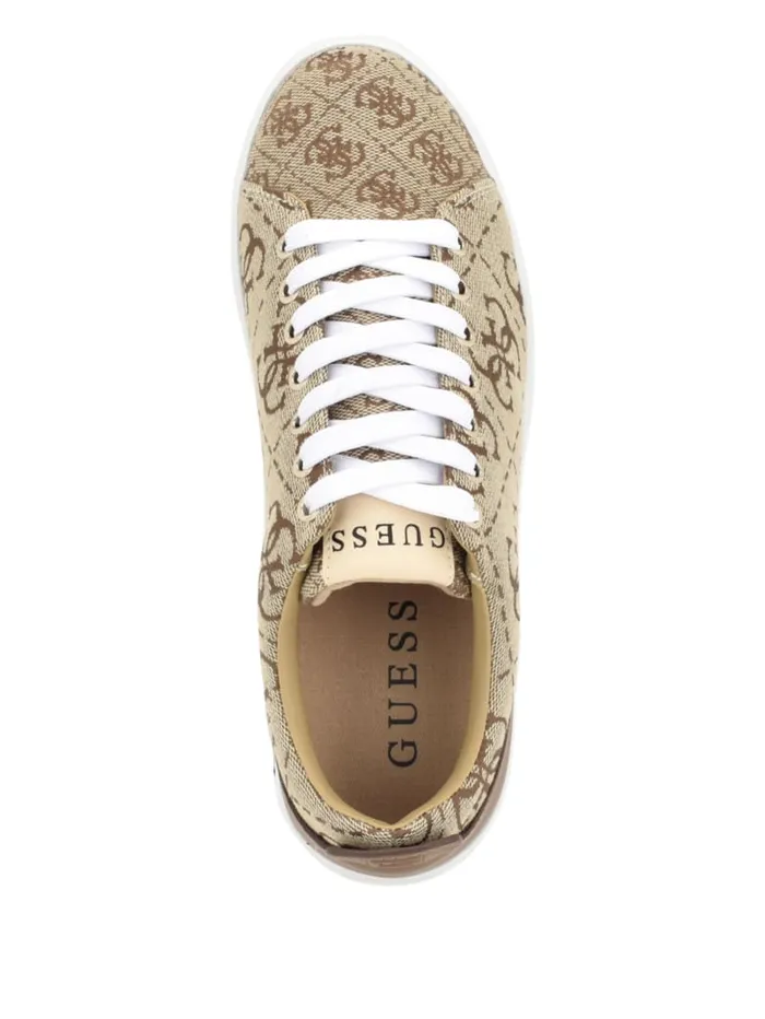 GUESS Sale Giaa Logo Print LowTop Sneakers Pink 8211 Women