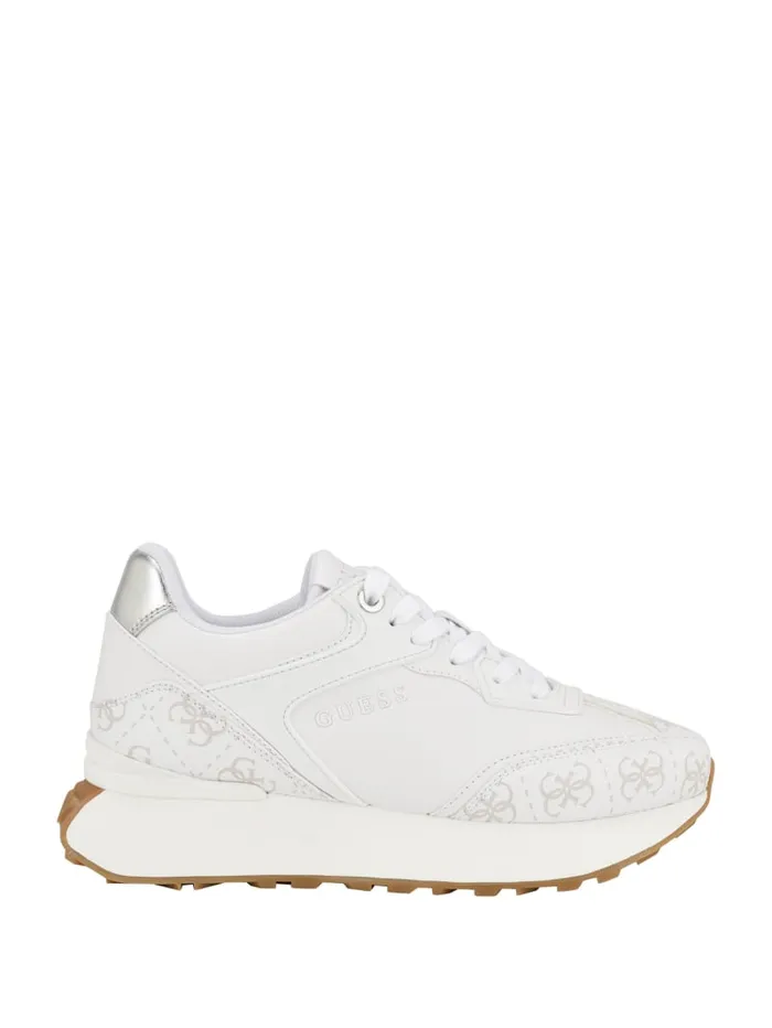 GUESS Sale Luchia Logo Pop Joggers White 8211 Women