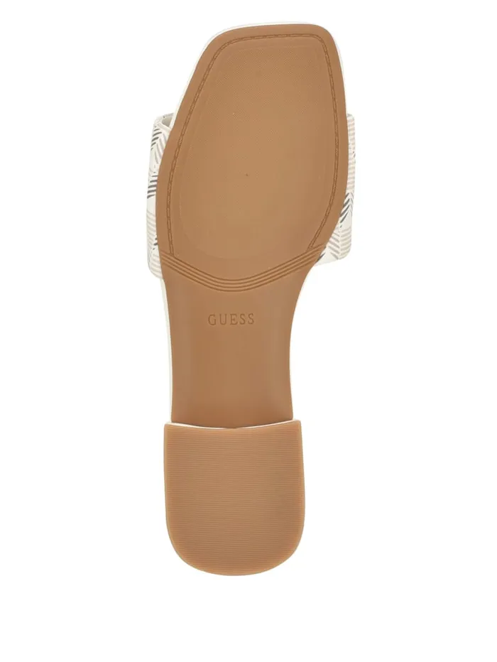 GUESS Sale Tamed Triangle Sandals White 8211 Women