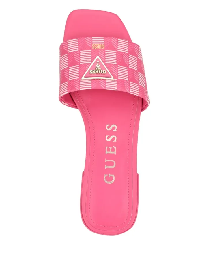GUESS Sale Tamed Triangle Sandals White 8211 Women
