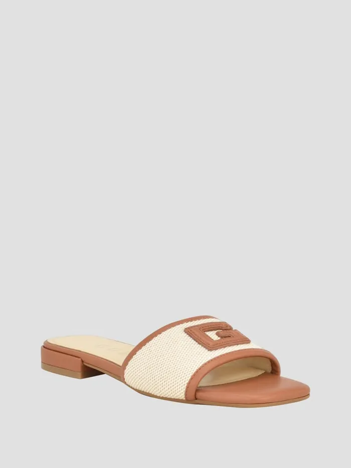 GUESS Sale Tampa Signature G Sandals Brown 8211 Women