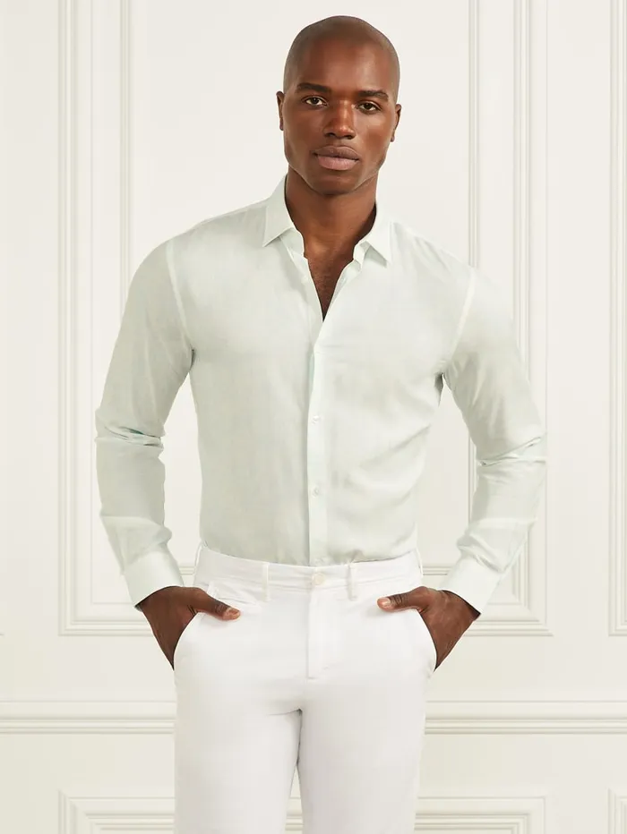 GUESS Shirts Eco Benny Paul Shirt Blue 8211 Men