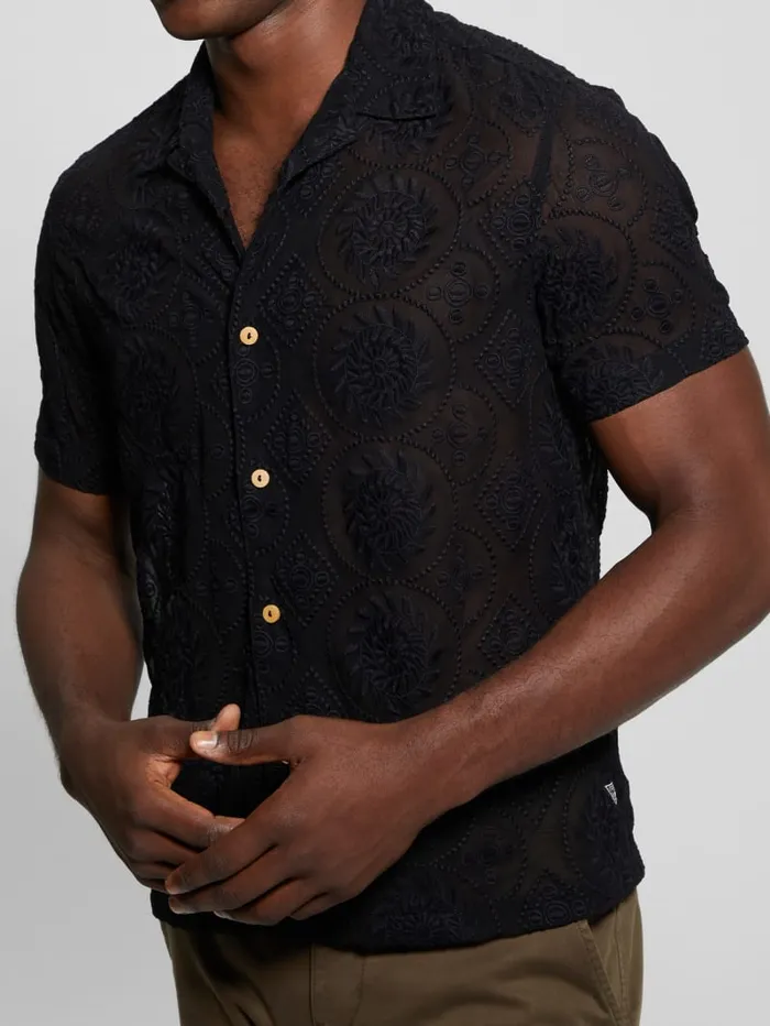 GUESS Shirts Emory Embroidery Shirt White 8211 Men