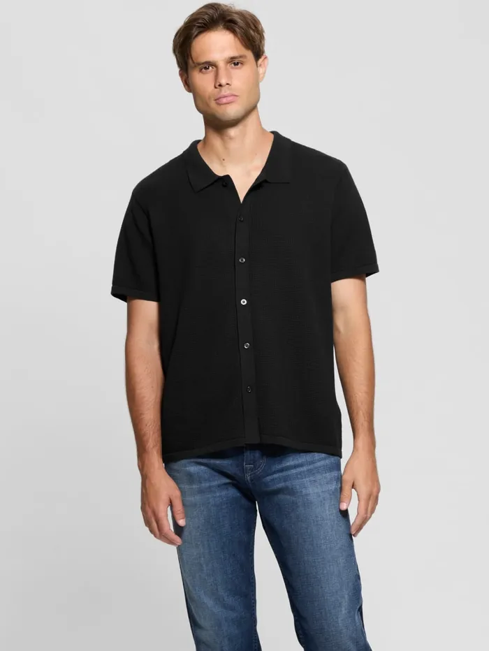 GUESS Shirts Highland Textured Shirt Black 8211 Men