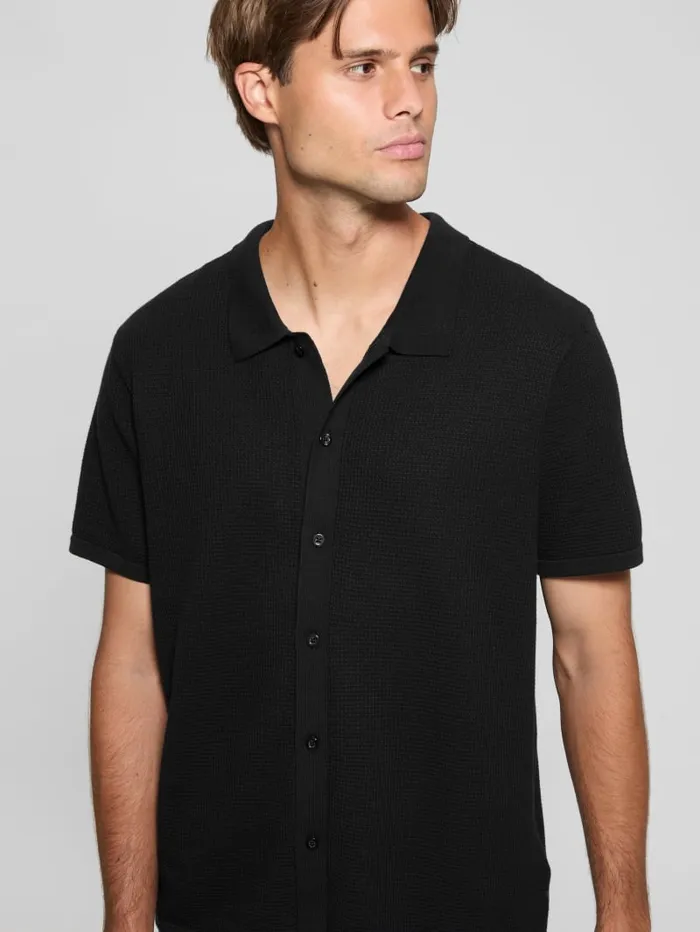 GUESS Shirts Highland Textured Shirt Black 8211 Men