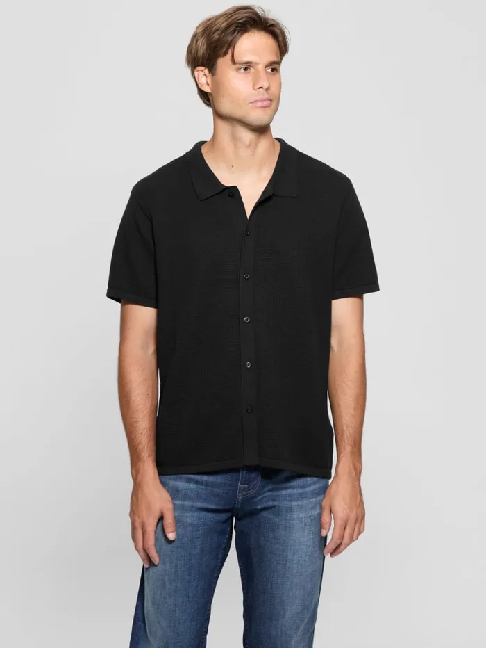 GUESS Shirts Highland Textured Shirt Black 8211 Men
