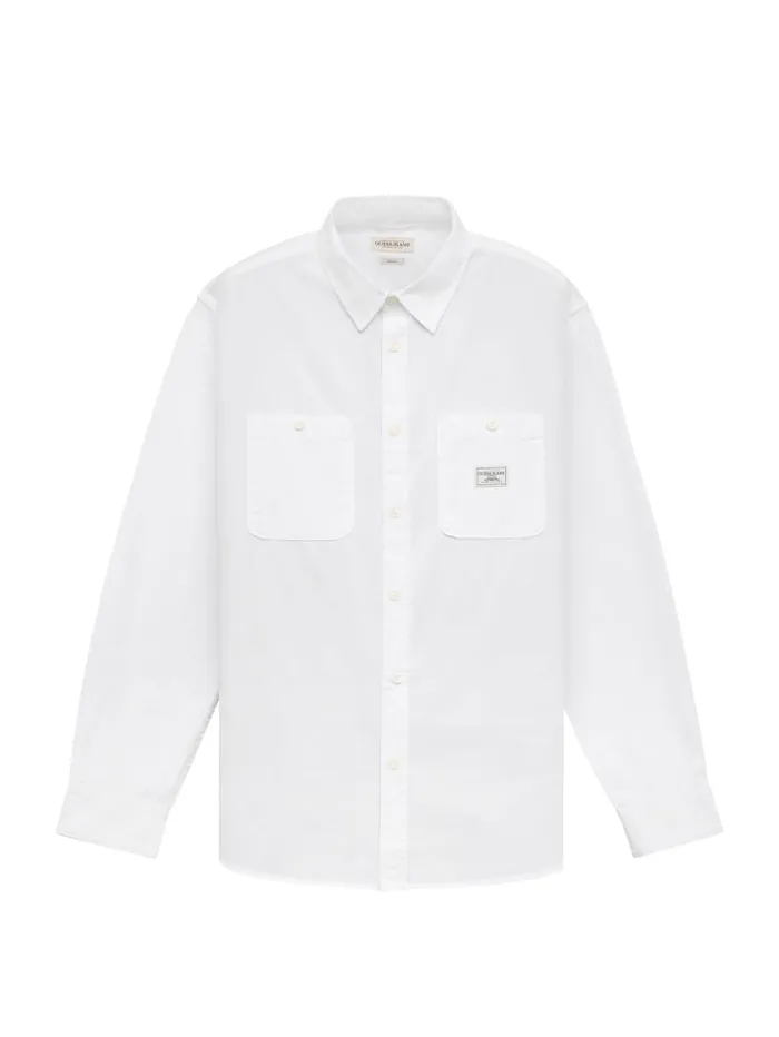 GUESS Shirts LongSleeve Pocket Shirt Blue 8211 Men