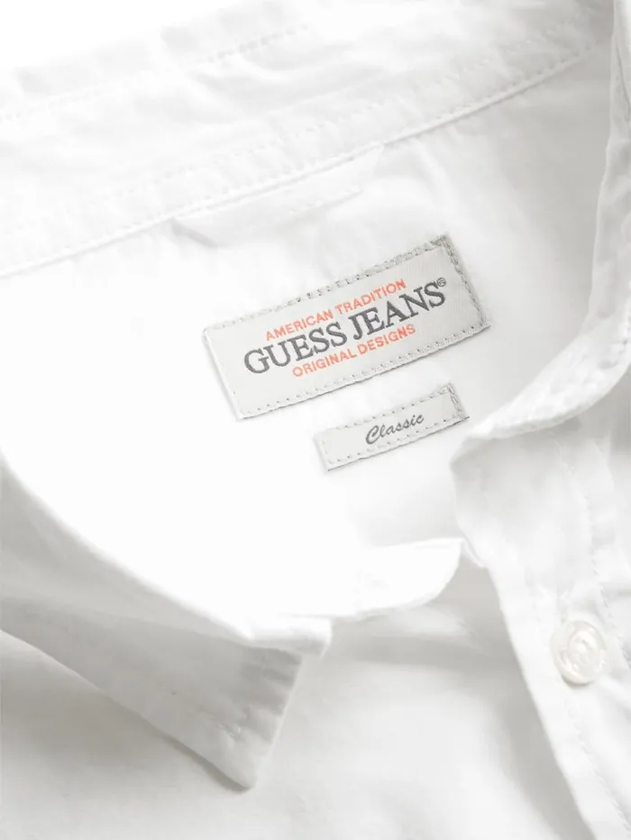 GUESS Shirts LongSleeve Pocket Shirt Blue 8211 Men