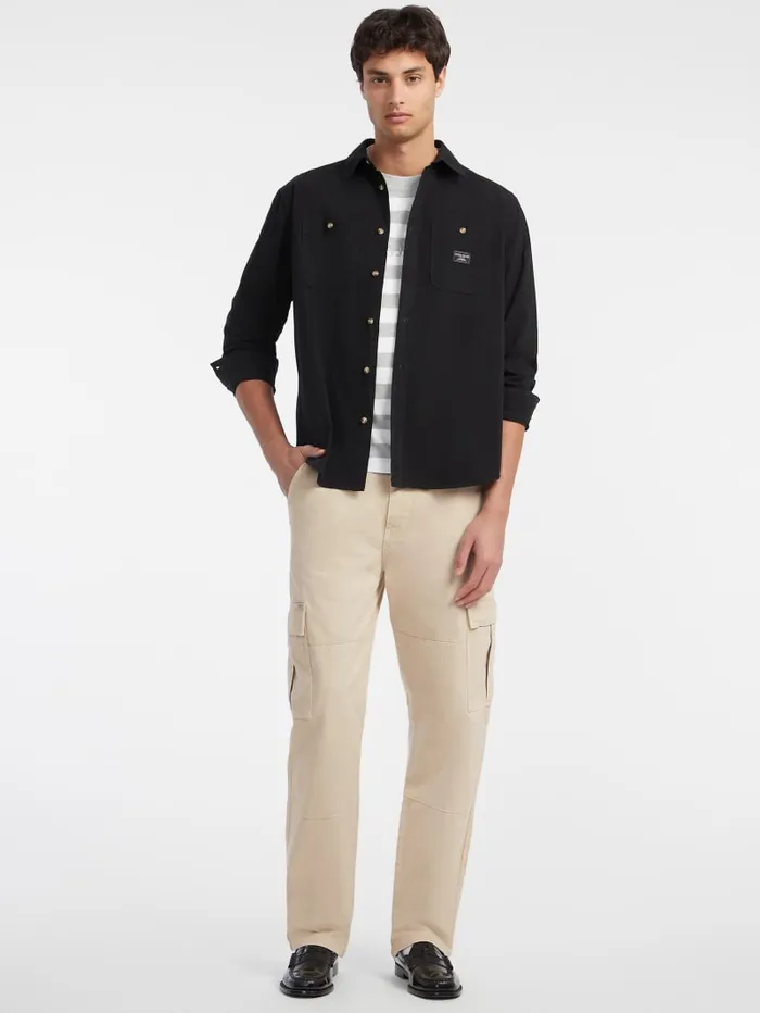 GUESS Shirts LongSleeve Pocket Shirt Blue 8211 Men