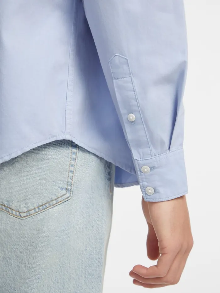GUESS Shirts LongSleeve Pocket Shirt Blue 8211 Men