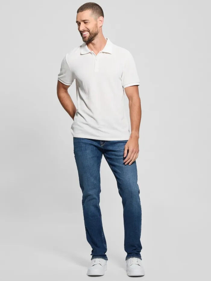 GUESS Shirts Parker Velour Polo Black 8211 Men