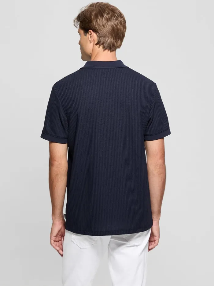 GUESS Shirts Pointelle Knit Shirt Blue 8211 Men