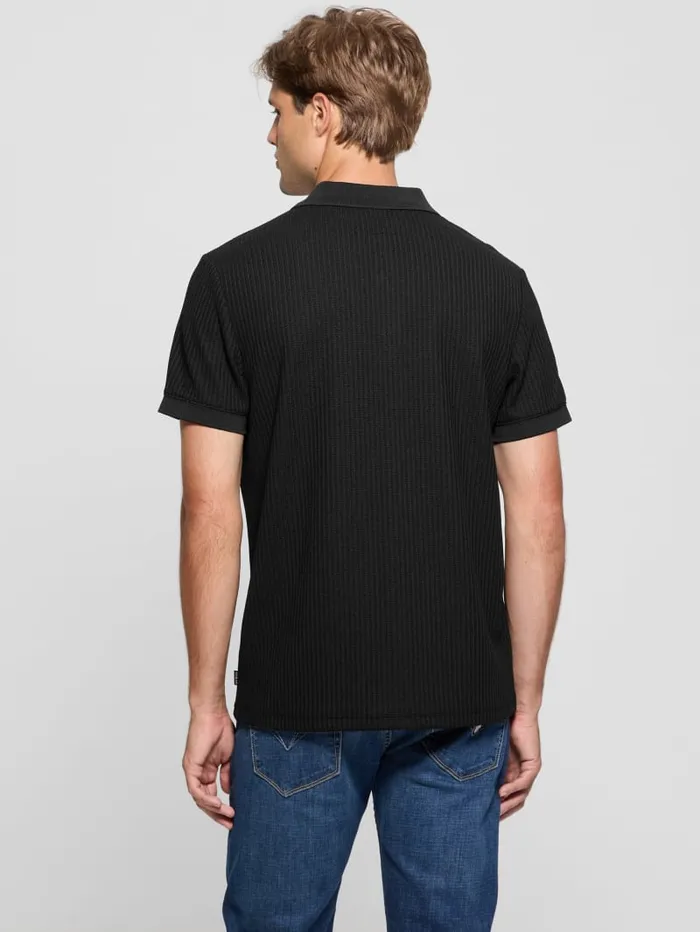 GUESS Shirts Pointelle Knit Shirt Blue 8211 Men