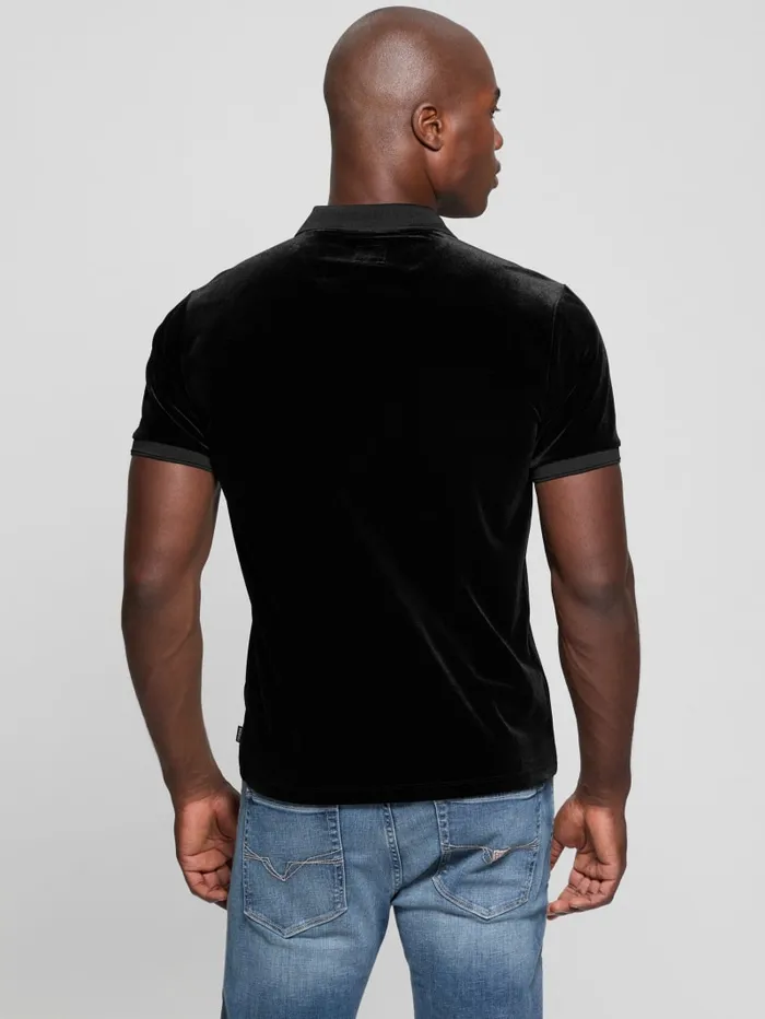 GUESS Shirts Rio Liquid Velvet Polo Gold 8211 Men