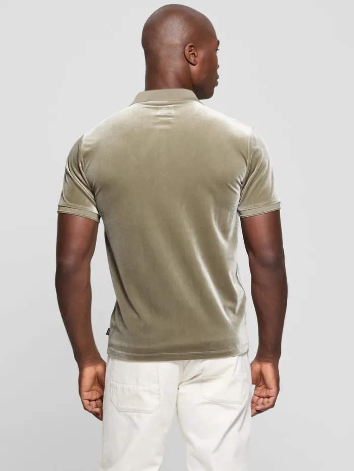 GUESS Shirts Rio Liquid Velvet Polo Gold 8211 Men