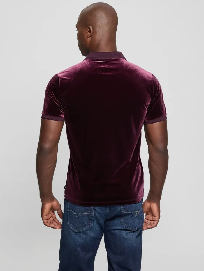 GUESS Shirts Rio Liquid Velvet Polo Gold 8211 Men