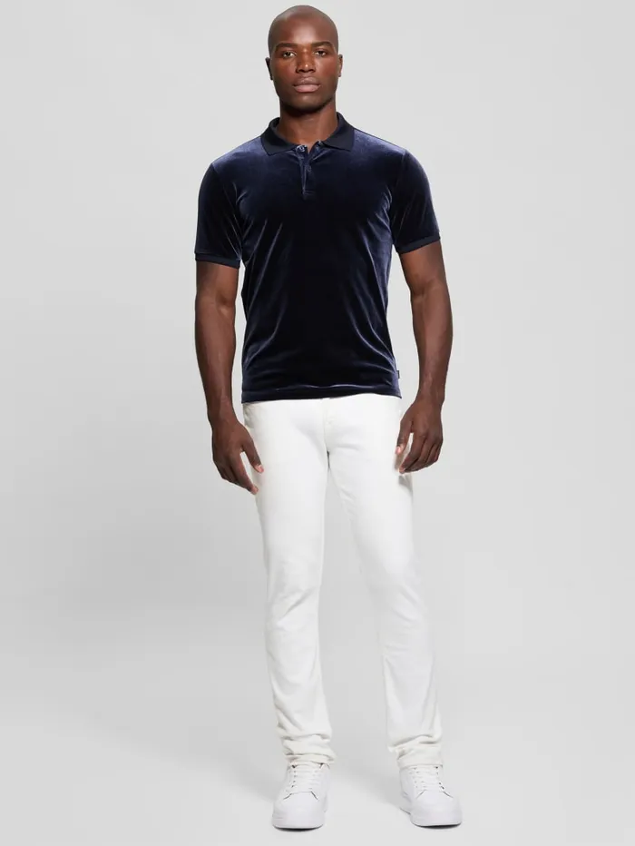 GUESS Shirts Rio Liquid Velvet Polo Gold 8211 Men
