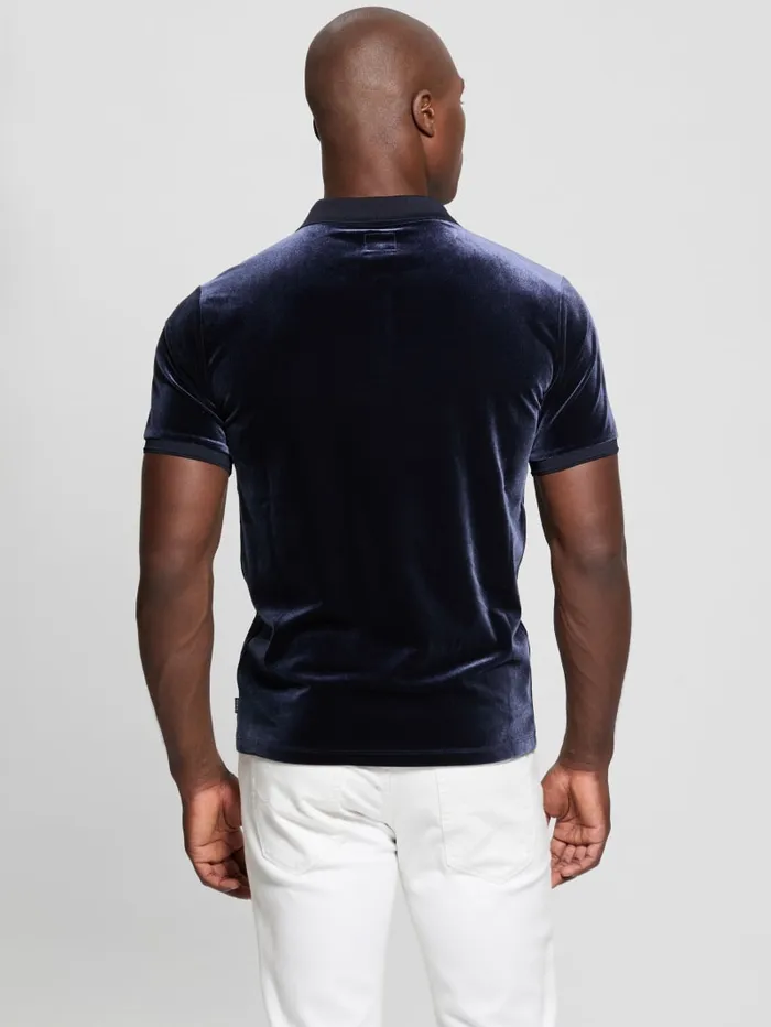 GUESS Shirts Rio Liquid Velvet Polo Gold 8211 Men