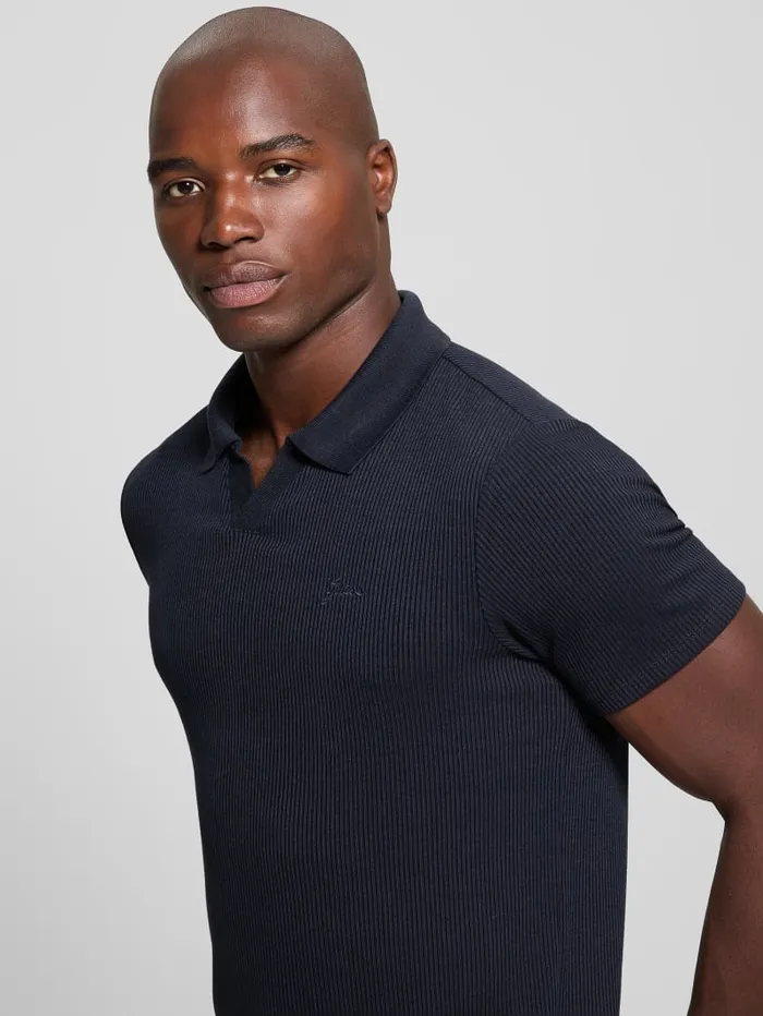 GUESS Shirts Ryker Rib Knit Polo Brown 8211 Men