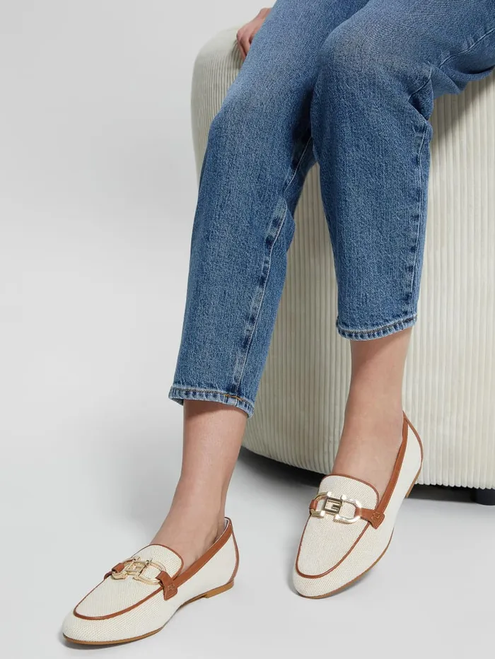 GUESS Shoes Isaac Loafers Beige 8211 Women